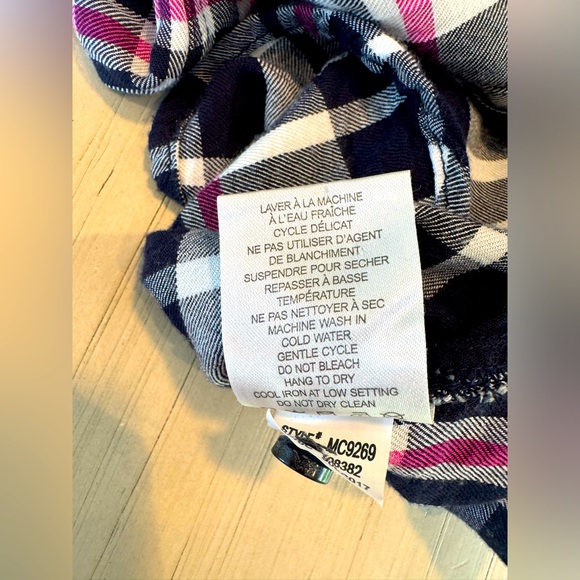 DALIA Women’s Plaid Button-Up Blouse – Size M – 100% Rayon - Picture 14 of 15